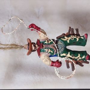 Resin Cowboy w/Lasso Ornament